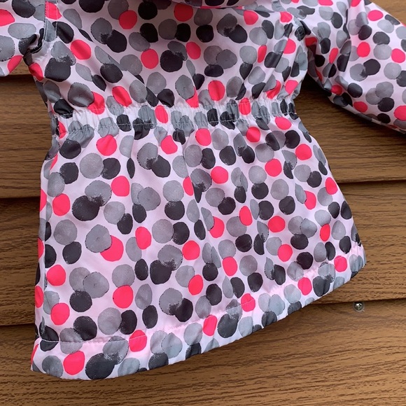 Osh Kosh 12 months polka dots pink grey coat - Picture 4 of 6